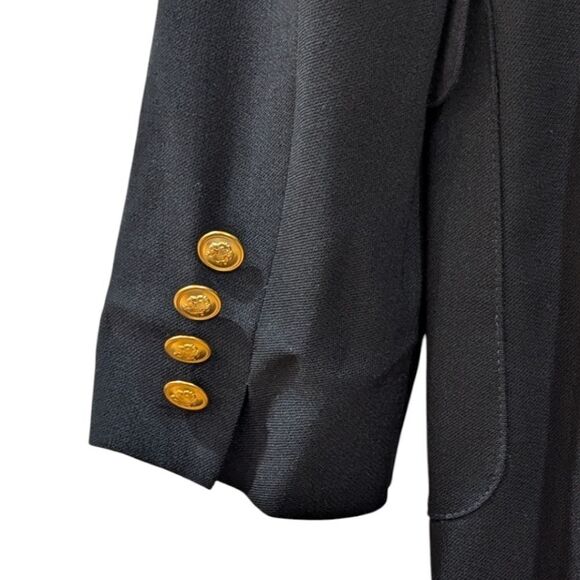 VTG Ralph Lauren Jacket Blazer Worsted Wool 3-D Gold RL Crest & Crown Sz 6P NWT - Picture 7 of 11